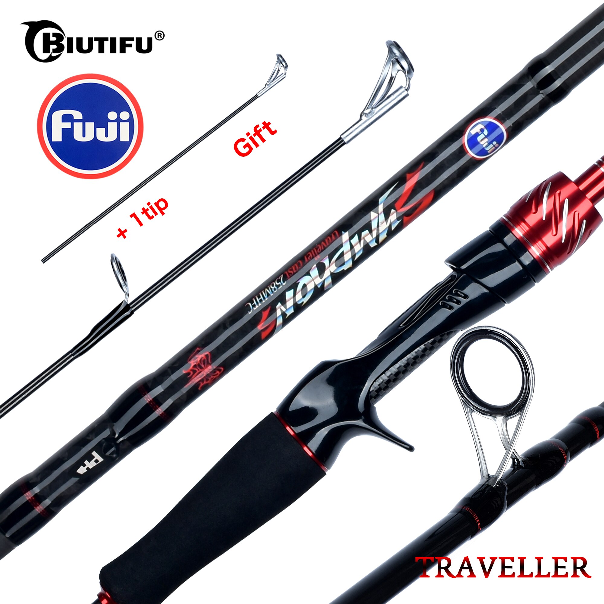 Fishing Rod Surf - Biutifu-Reisender Spinning Guss Fuji Köder Mini
