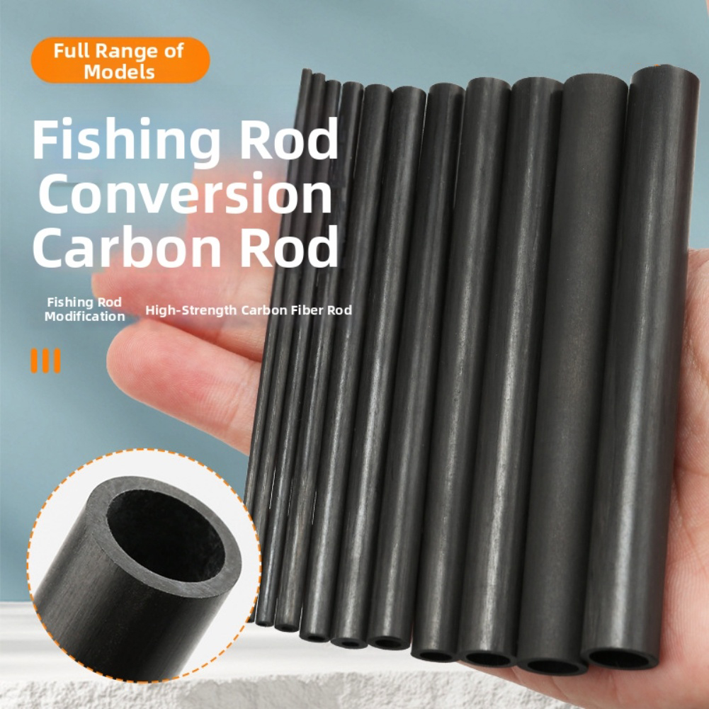 Fishing Rod Carbon Fiber - 10cm Schwarzes Hohlrohr aus Kohlefaser für