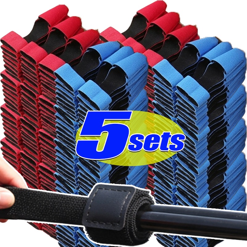 Fishing Rod Repair Kit - Angelruten-Spitzenschutz-Set: Elastischer Rutenriemen, Schutzkappe, Schutzhülle für