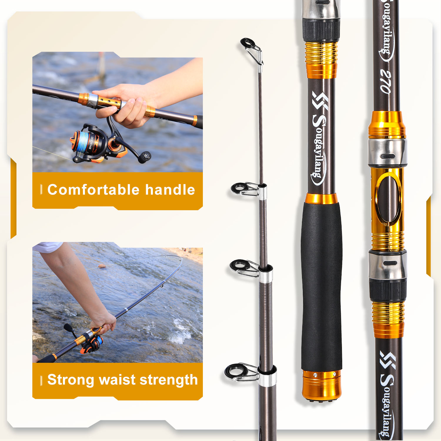 Sougayilang 2,1 m-3,0 m Spinn- – Fishing Rod Surf Bewertung und Preis