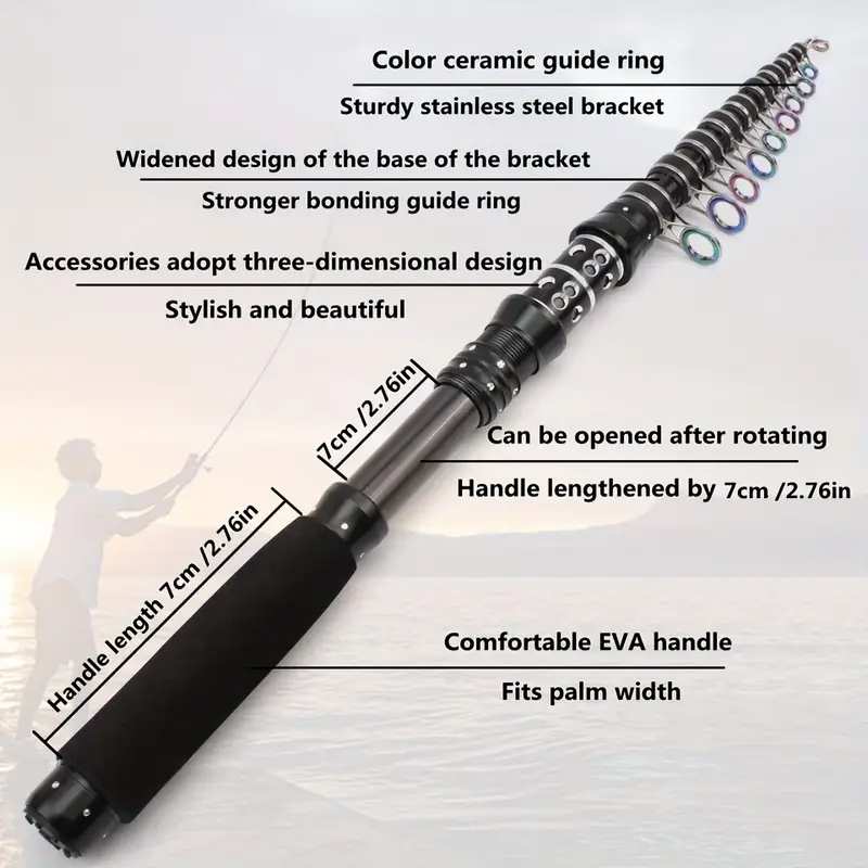 1,5M-3,0M Carbon Tragbare Reis – Fishing Rod Surf Bewertung und Preis