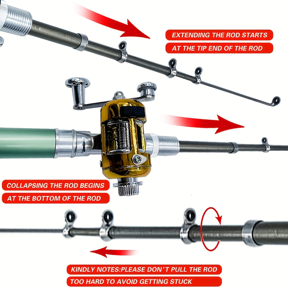 Taschen-Eis-Angelrute- und Rol – Fishing Rod Surf Bewertung und Preis